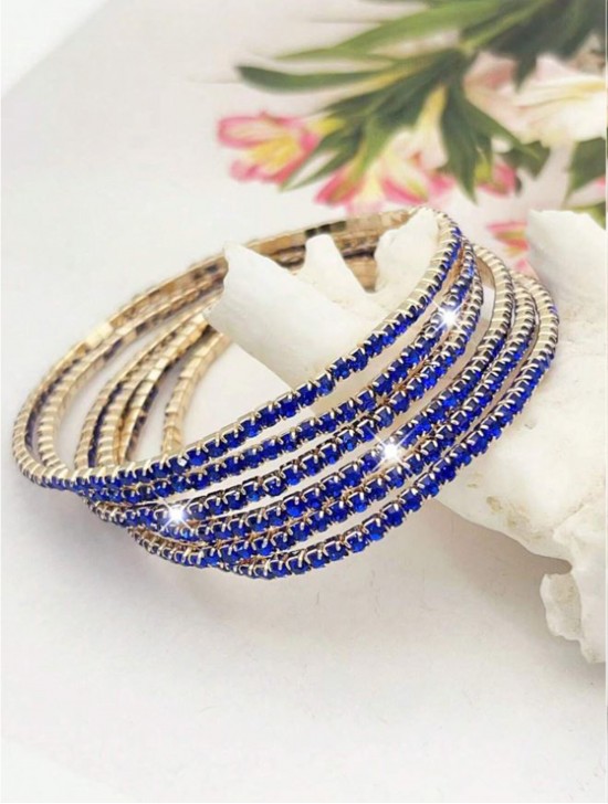 Stretchy Rhinestone Bracelet (6pcs)