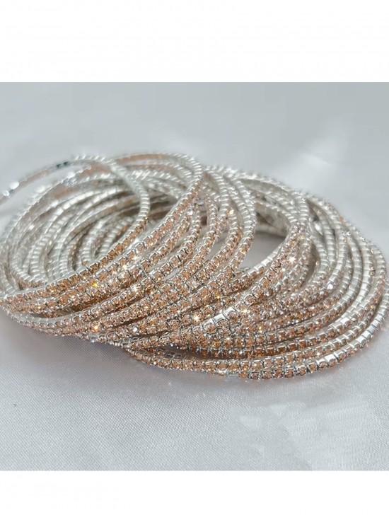 Stretchy Rhinestone Bracelet (6pcs)