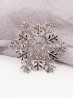 Classic Snowflake Rhinestone Brooch