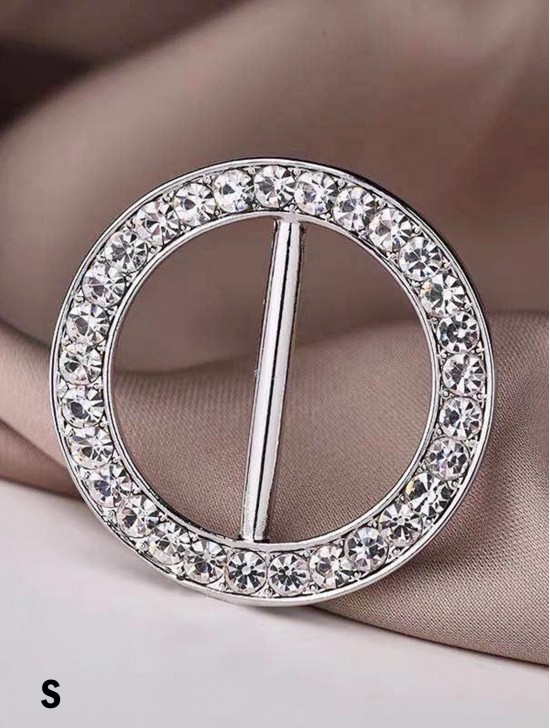 Multi Function Round Rhinestone Clothing Ring