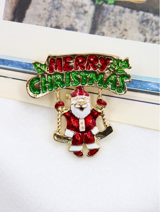 Santa Design Brooch