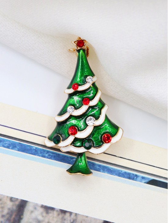 Holiday Tree Design Brooch