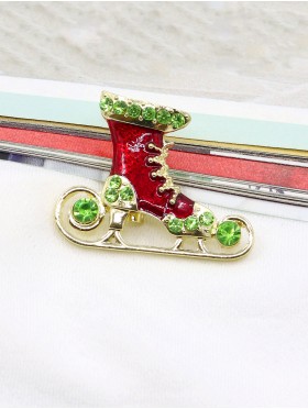 Ice-skate Design Brooch