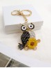 Rhineston Owl Keychain