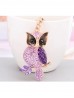 Rhineston Owl Keychain