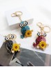 Rhineston Owl Keychain