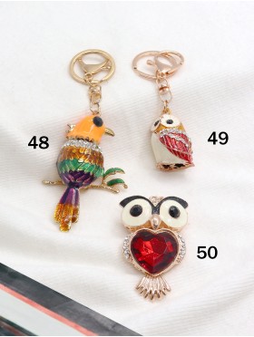 Rhinestone Animal Design Keychain 