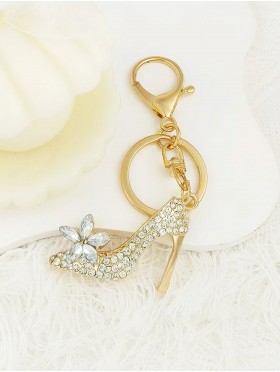 Rhineston High Heel Keychain