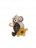 Rhineston Owl Keychain