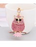 Rhineston Owl Keychain