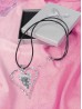 Rope Necklace W/ Hearts Pendant with gift box