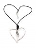 Rope Necklace W/ Winding Heart Pendant