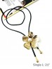 Rope Necklace W/ Flower Pendant