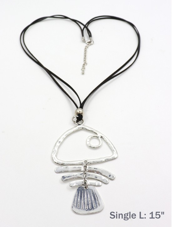 Rope Necklace W/ Fish Pendant