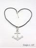 Rope Necklace W/ Anchor Pendant