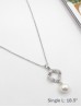 Pearl Necklace W/ Rhinestone Loop 