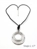 Rope Necklace W/Loop Pendent 