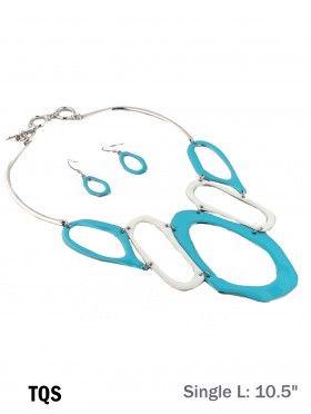 ABSTRACT STATEMENT NECKLACE WITH EARRING SET