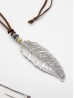 Feather Necklace W/ Rhinestones