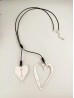 Rope Necklace W/ Hearts Pendant