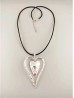 Rope Necklace W/ Hearts Pendant with gift box