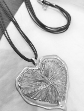 Rope Necklace W/ Heart Pendant 