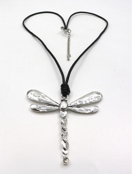 Rope Necklace W/ Dragonfly Pendant