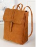 Faux Leather Laptop Backpack W/ Multiple Compartments