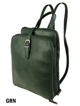 Faux Leather Laptop Backpack W/ Multiple Compartments