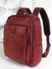 Faux Leather Laptop Backpack W/ Multiple Compartments