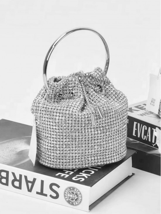 Glitzy Bucket Shape Evening Bag