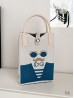 Large Capacity Super Soft Statement Knitted Cellphone Bag W Strap (Cat Button Closure)