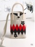 Large Capacity Super Soft Statement Knitted Cellphone Bag W Strap (Button Closure)