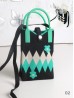 Large Capacity Super Soft Statement Knitted Cellphone Bag W Strap (Button Closure)