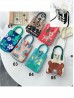 Large Capacity Super Soft Statement Knitted Cellphone Bag W Strap (Flamingo Button Closure)