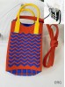 Large Capacity Trendy Wave Patterned Knitted Soft Cellphone Bag W Strap