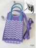 Large Capacity Trendy Wave Patterned Knitted Soft Cellphone Bag W Strap