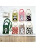 Large Capacity Super Soft Holiday Patterned Knitted Cellphone Bag W Strap