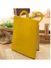 Solid Colour Glossy PU Tote Bag 