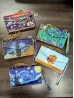 Oil Painting Clutch Wallet Purse W Wristband and Long Strap