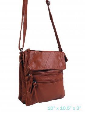 Solid Faux Leather Satchel