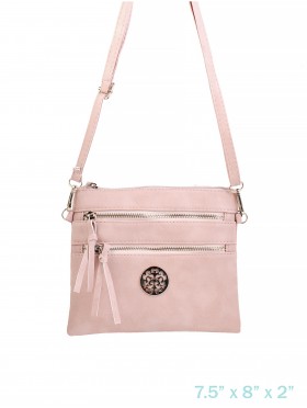 Premium Zip Faux Leather Crossbody