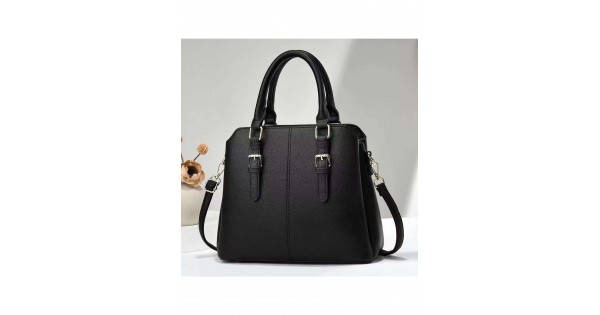 Faux Leather Satchel Bag