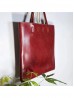 Solid Colour Glossy PU Tote Bag 