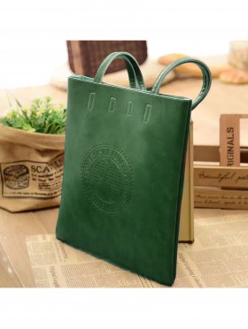 Solid Colour Glossy PU Tote Bag 