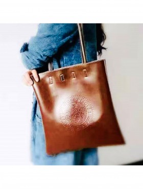 Solid Colour Glossy PU Tote Bag 