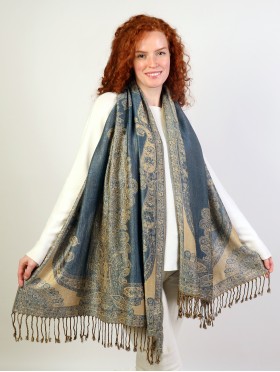 Multi-Tone Paisley Print Pashmina