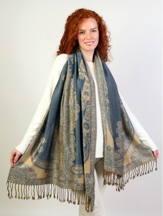 Multi-Tone Paisley Print Pashmina