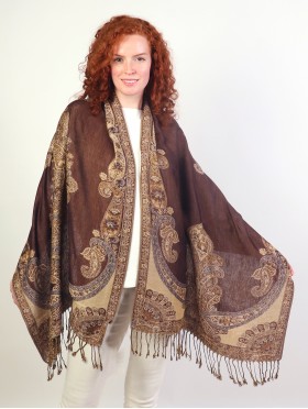 Multi-Tone Paisley Print Pashmina