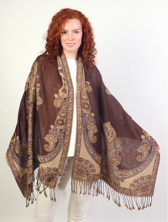 Multi-Tone Paisley Print Pashmina